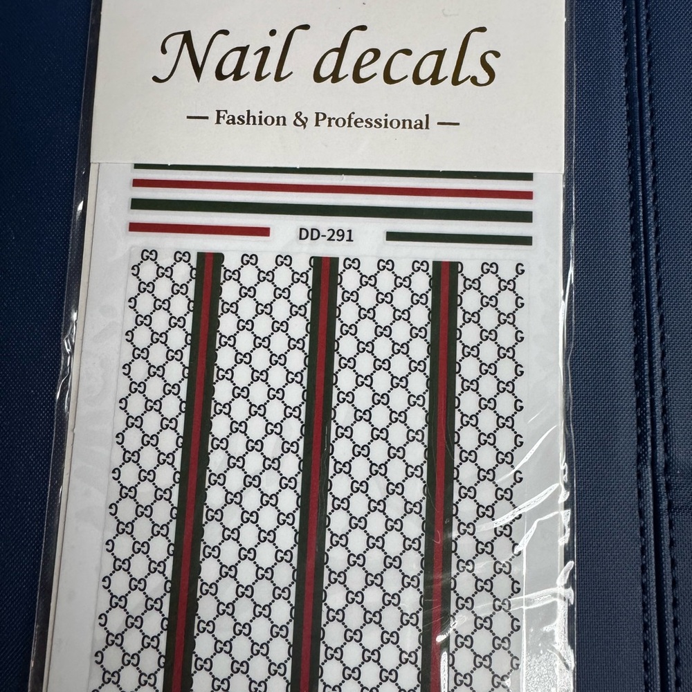 Gg Nail Decals - Red, Green, Black